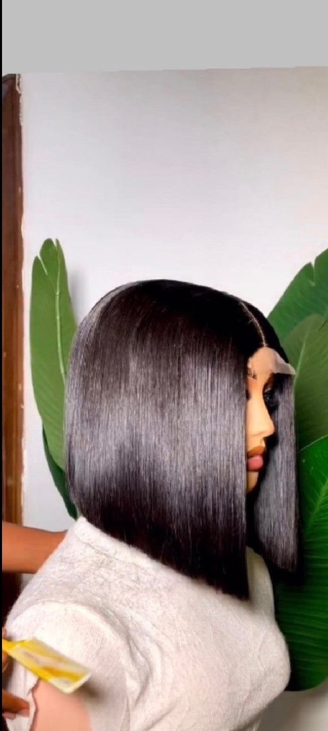 8inch bone straight donor hair