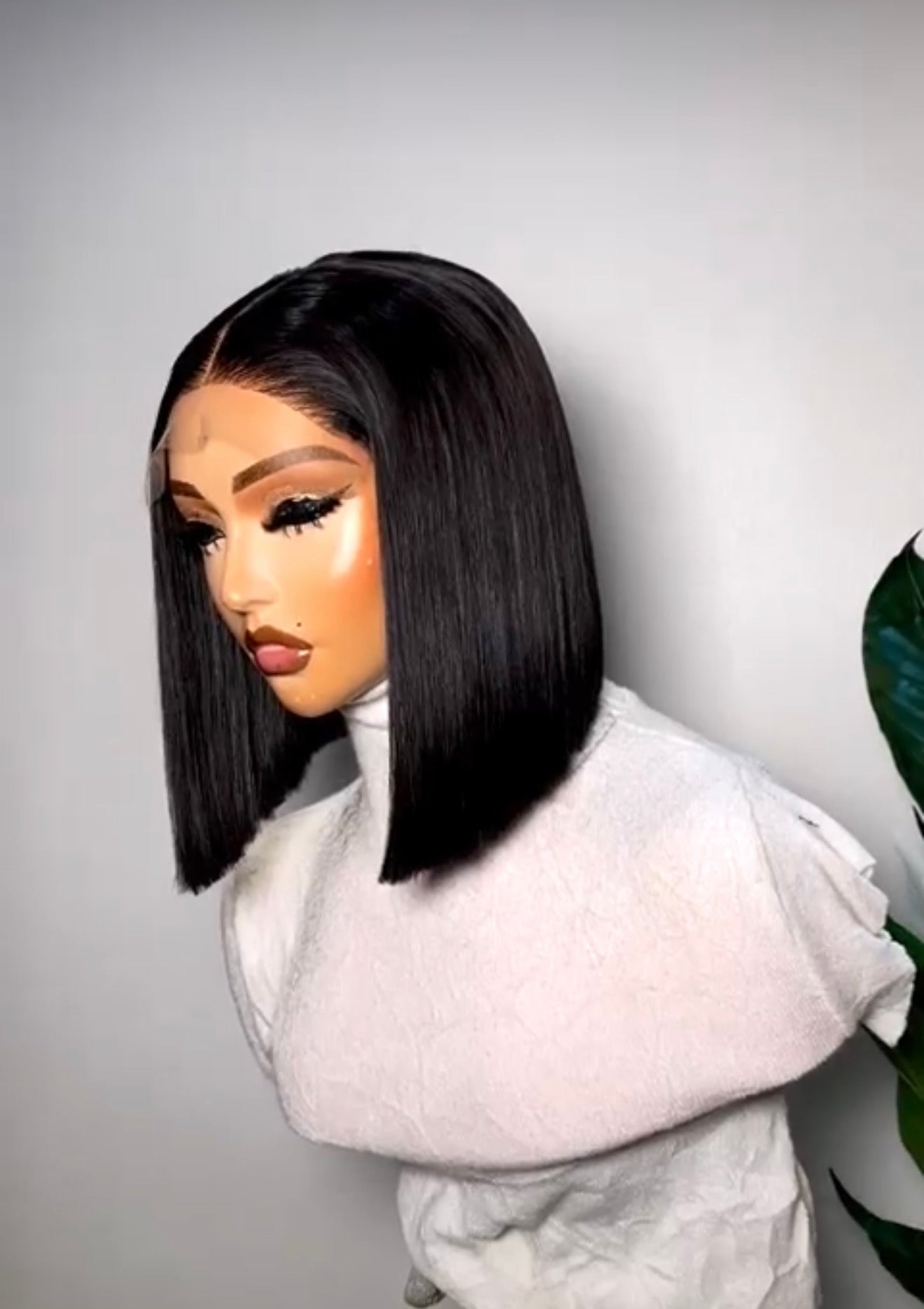 8inch bone straight donor hair