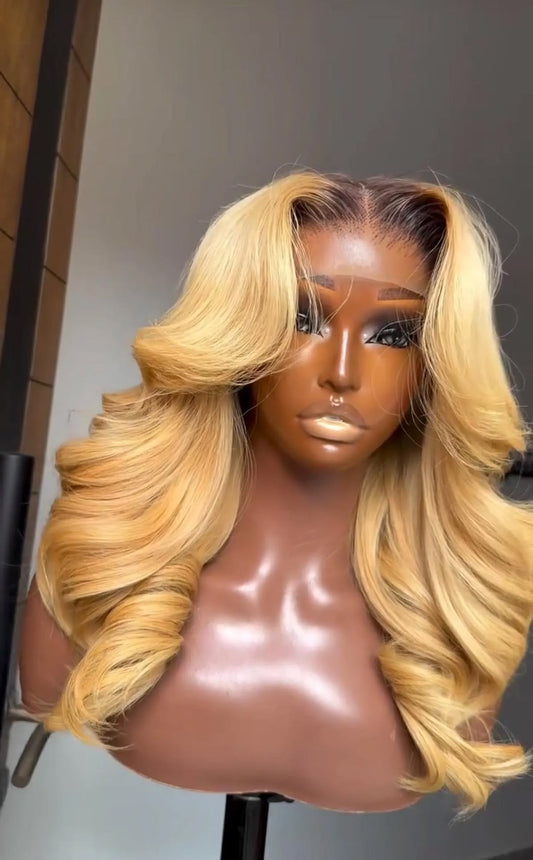 18 inch blonde wave donor hair