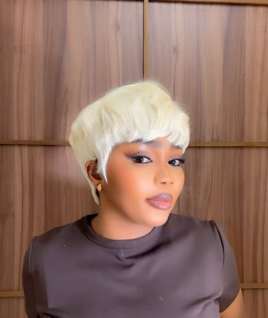 Pixel cut blonde