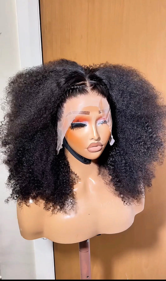 16 inch Afro Frontal Virgin hair