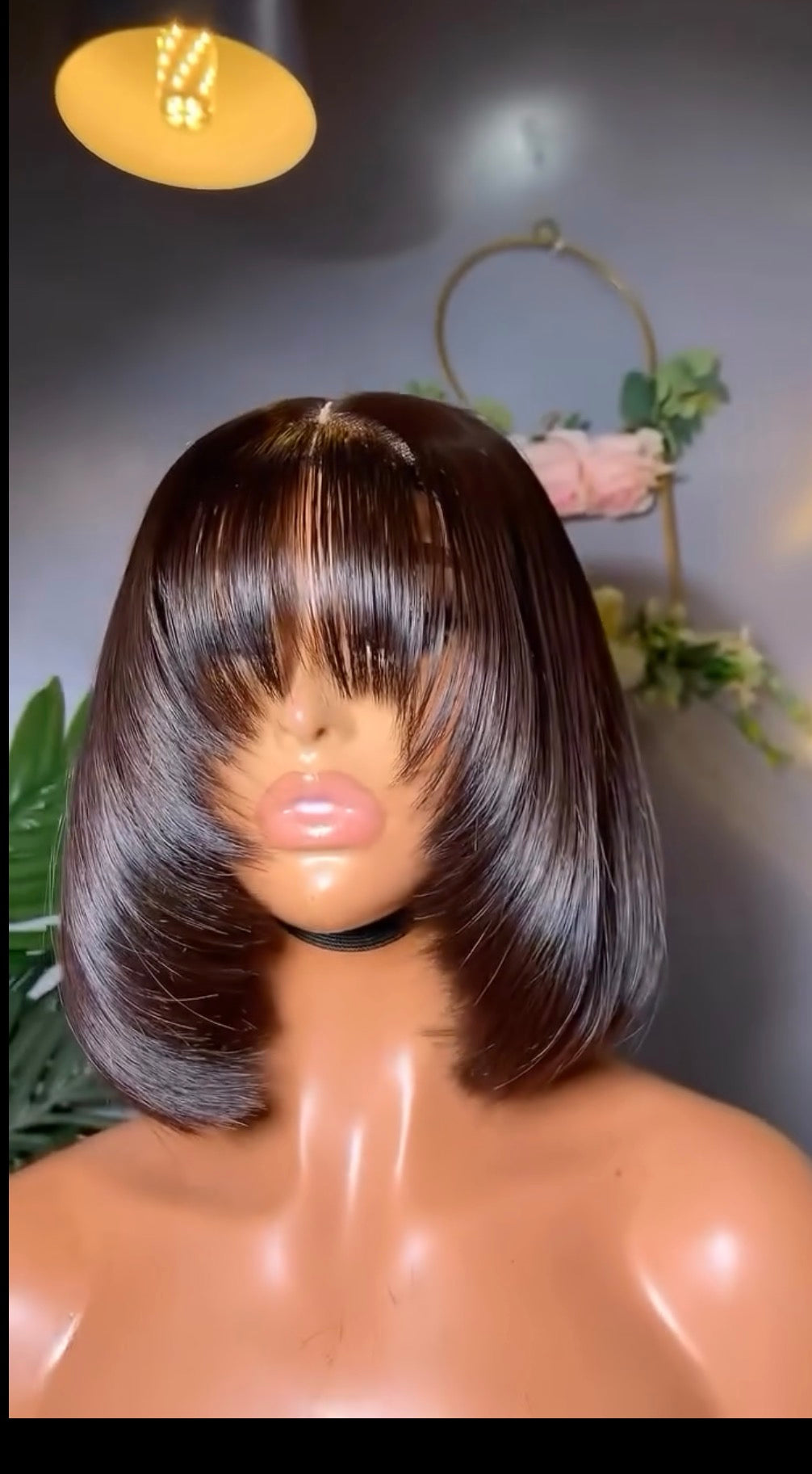 10 inch brown  layer bob