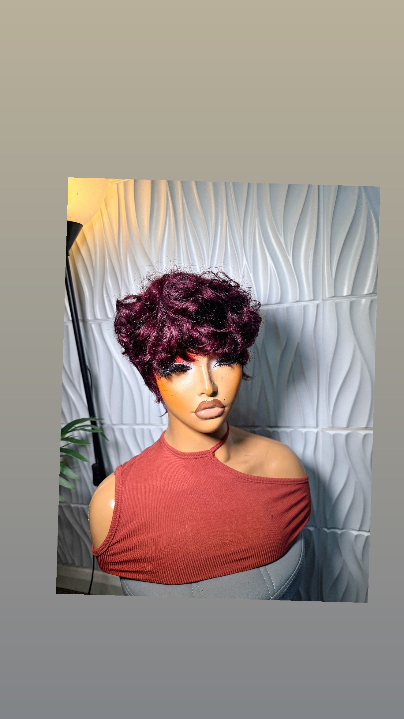 Hand made short  wig Virgin hair