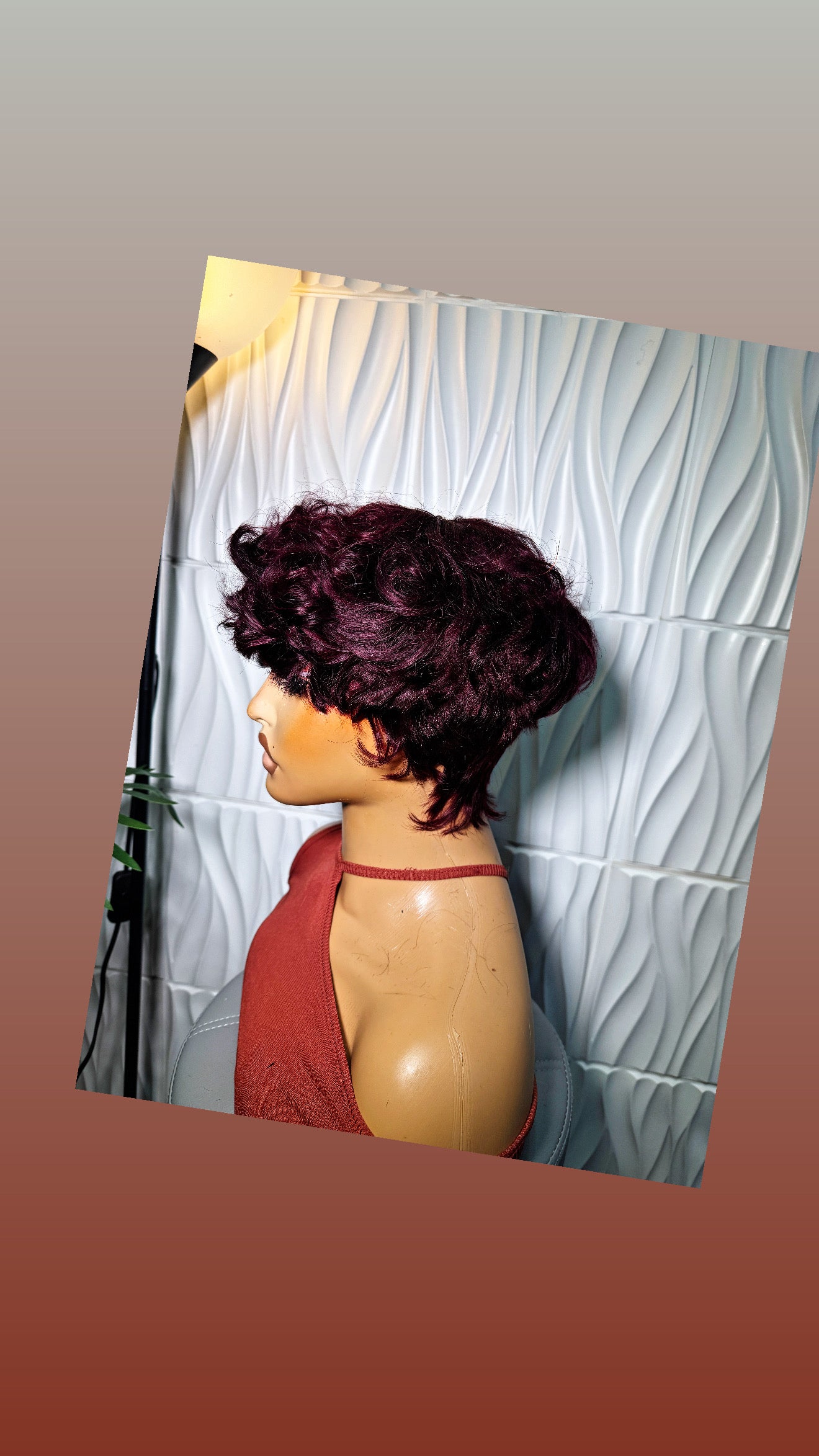 Hand made short  wig Virgin hair