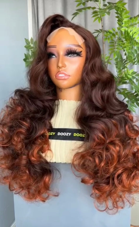 26inch double tone wave  wig