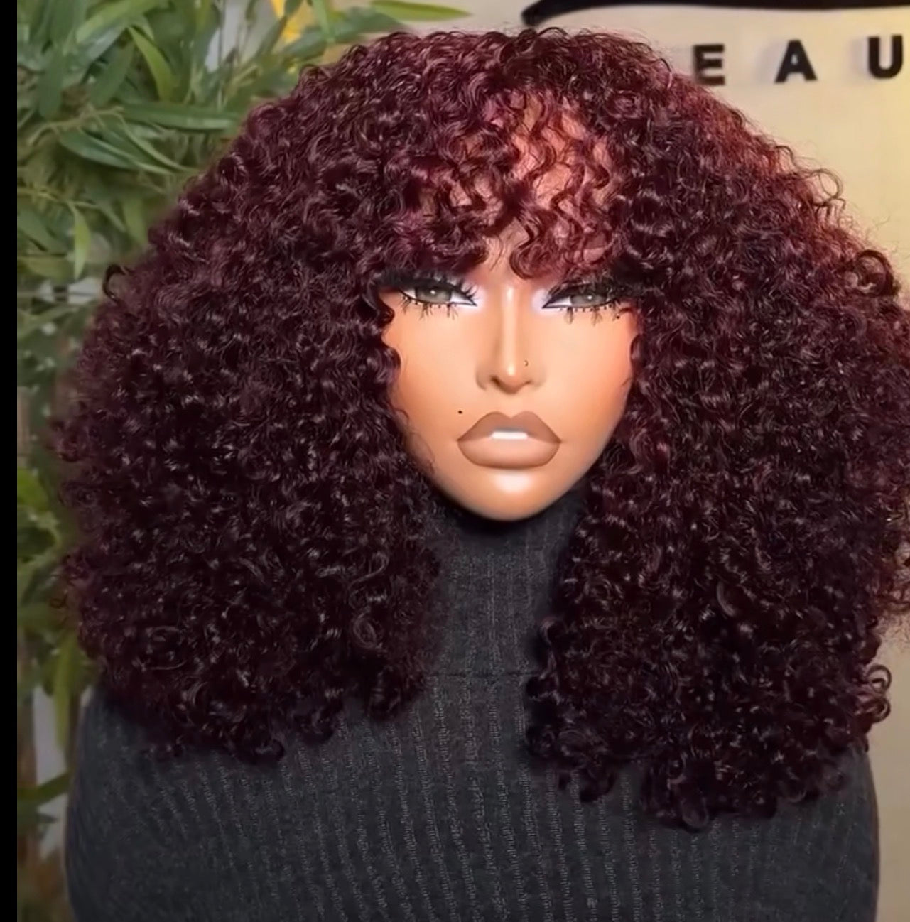 12inch Bang wig Virgin hair