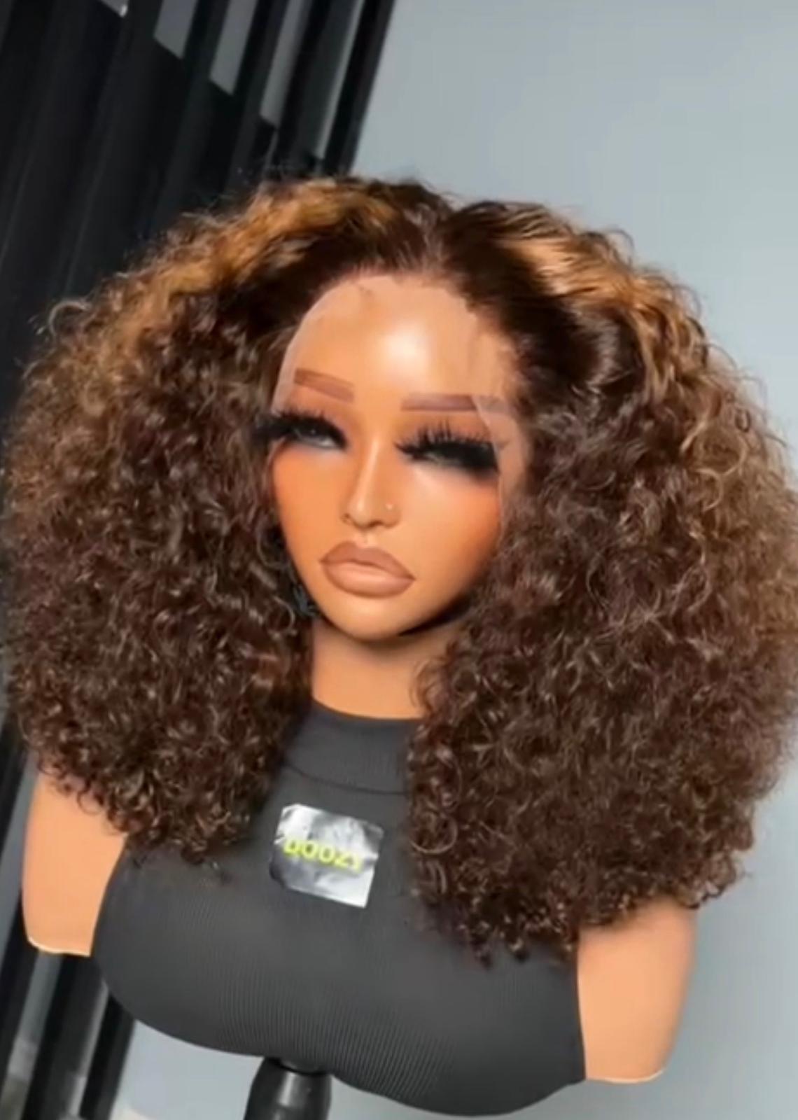 16inch Wig Tessa in Brown Virgin hair