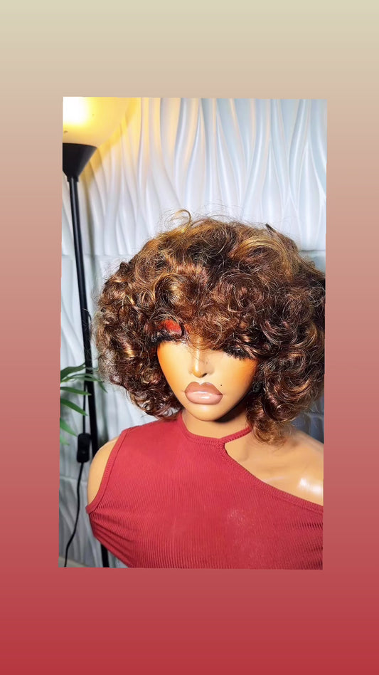 Bang wig Virgin hair